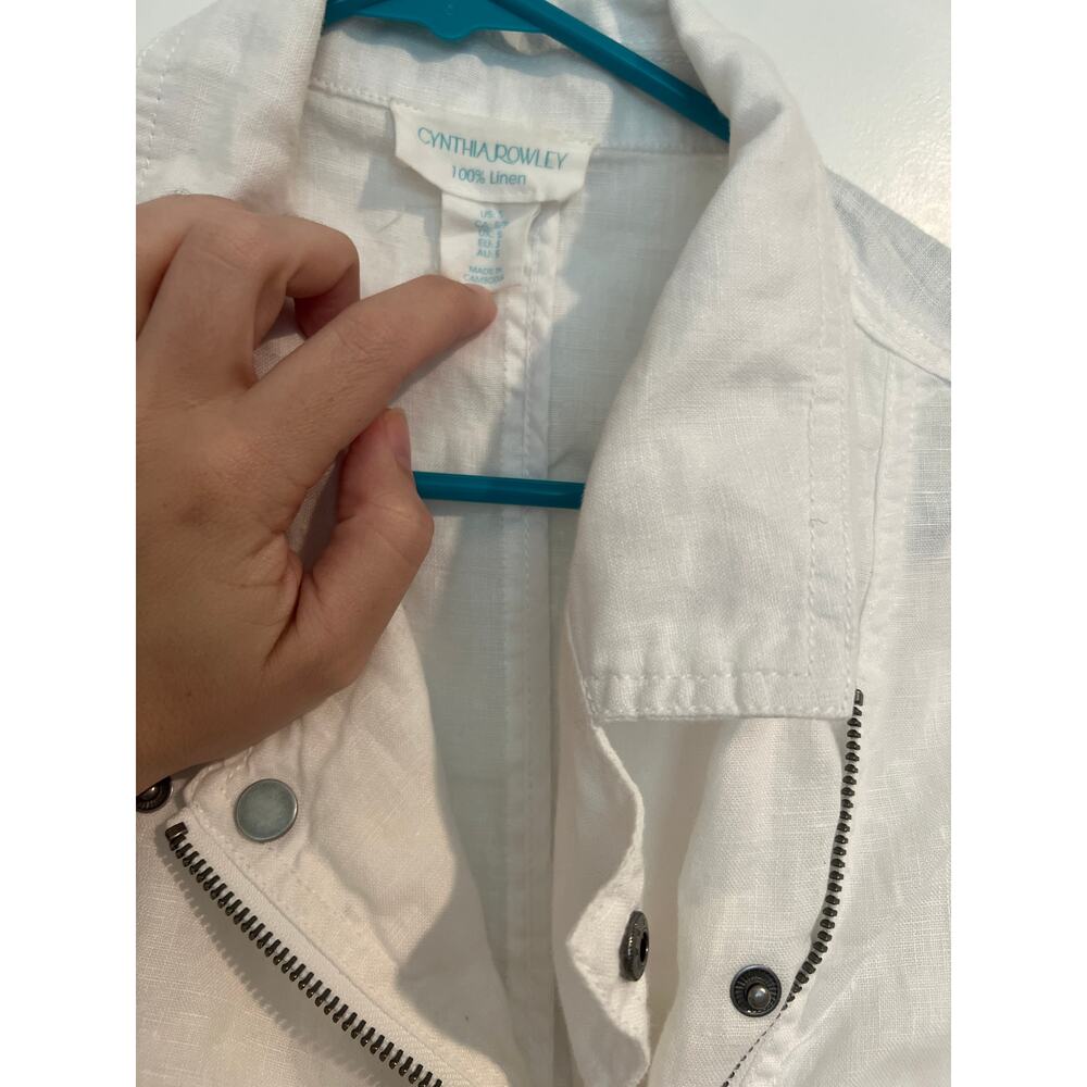 Cynthia Rowley White Linen Jacket – Size Small - Picture 3 of 5